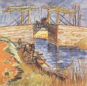 Vincent Van Gogh The Langlois Bridge at Arles (nn04) oil painting reproduction